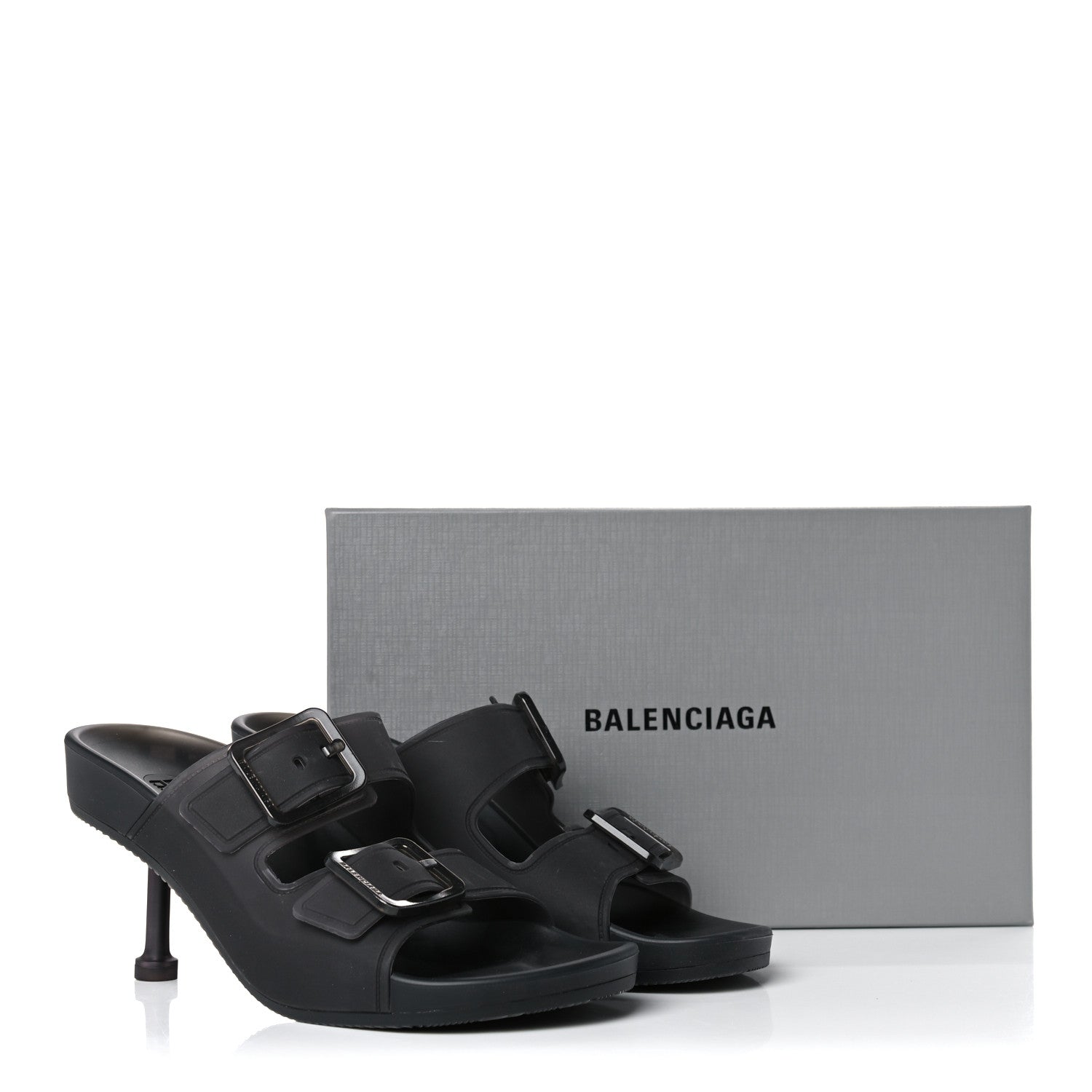 Balenciaga Technical Polyurethane Mallorca 80 Sandals 40 Black 9 of 9