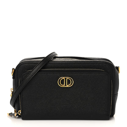 Christian Dior Grained Calfskin Caro Double Pouch Black 1 of 6