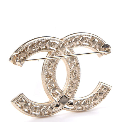 Chanel CC Brooch Light Gold 3 of 5