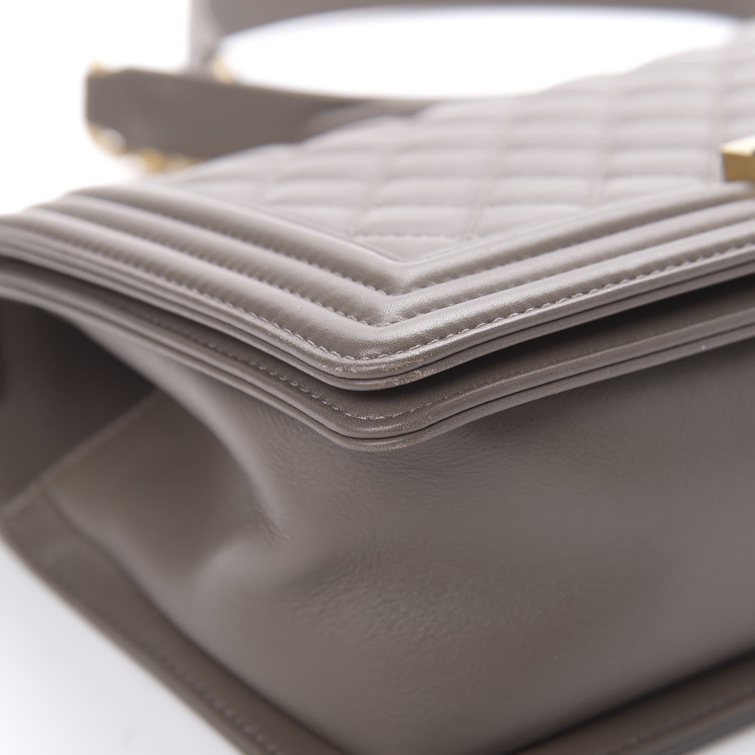 Chanel Lambskin Quilted Medium Boy Flap Khaki 9 of 13