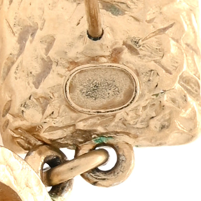 Chanel Iridescent Baguette Crystal CC Drop Earrings Gold 4 of 5