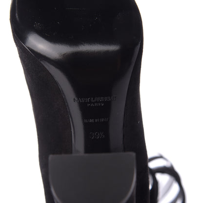 Saint Laurent Suede Cut Out Joplin Over The Knee Boots 39.5 Black 8 of 9