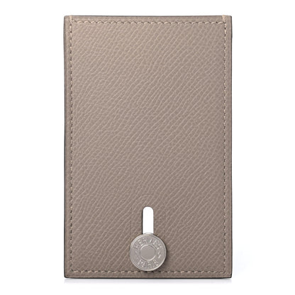 Hermes Epsom Diabolo Card Holder Case Gris Asphalt 1 of 7