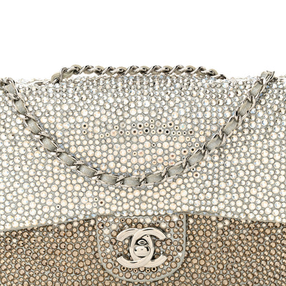 Chanel Suede Calfskin Crystal Mini Flap Grey 8 of 10