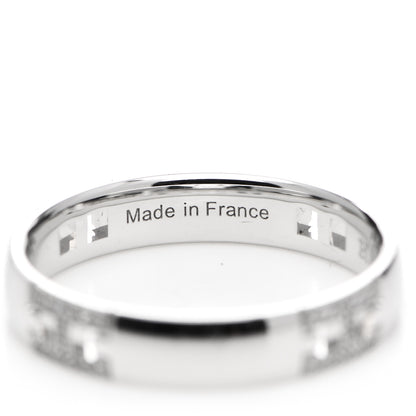 Hermes 18K White Gold Diamond Ever Herakles Four-Station Wedding Band Ring 51 5.75 6 of 7