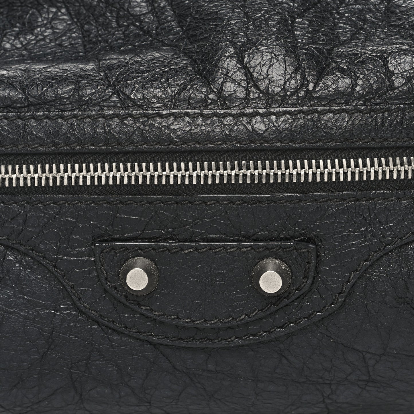 Lambskin Classic Hardware Neo Lift Hip Bag Black