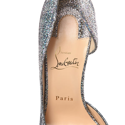 Christian Louboutin Nappa Mica Iriza 100 Pumps 38 Silver 7 of 7