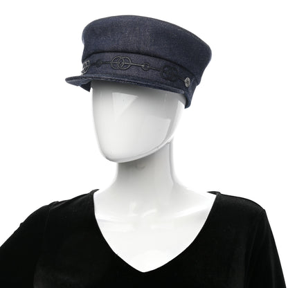 Hermes Denim Cabourg Cap 58 Indigo 2 of 9