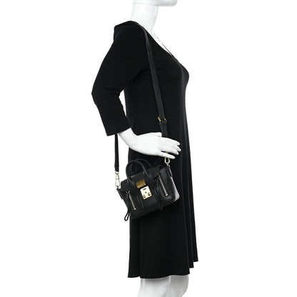 3.1 Phillip Lim Textured Calfskin Nano Pashli Satchel Black 2 of 11