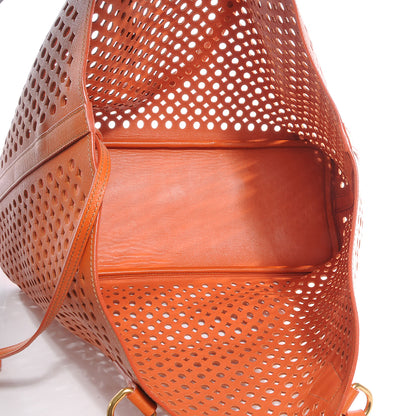 Prada Saffiano Perforated Tote Papaya 6 of 10