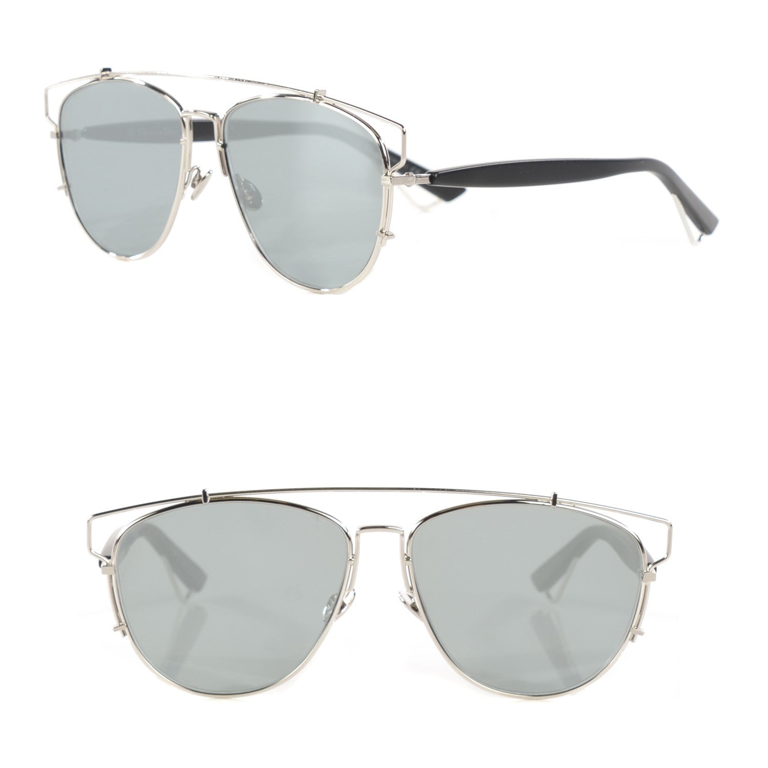 Christian Dior Mirrored Technologic Sunglasses 84J0T Blue Silver 1 of 7