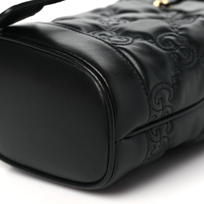 Gucci Calfskin GG Matelasse Bucket Bag Black 10 of 11