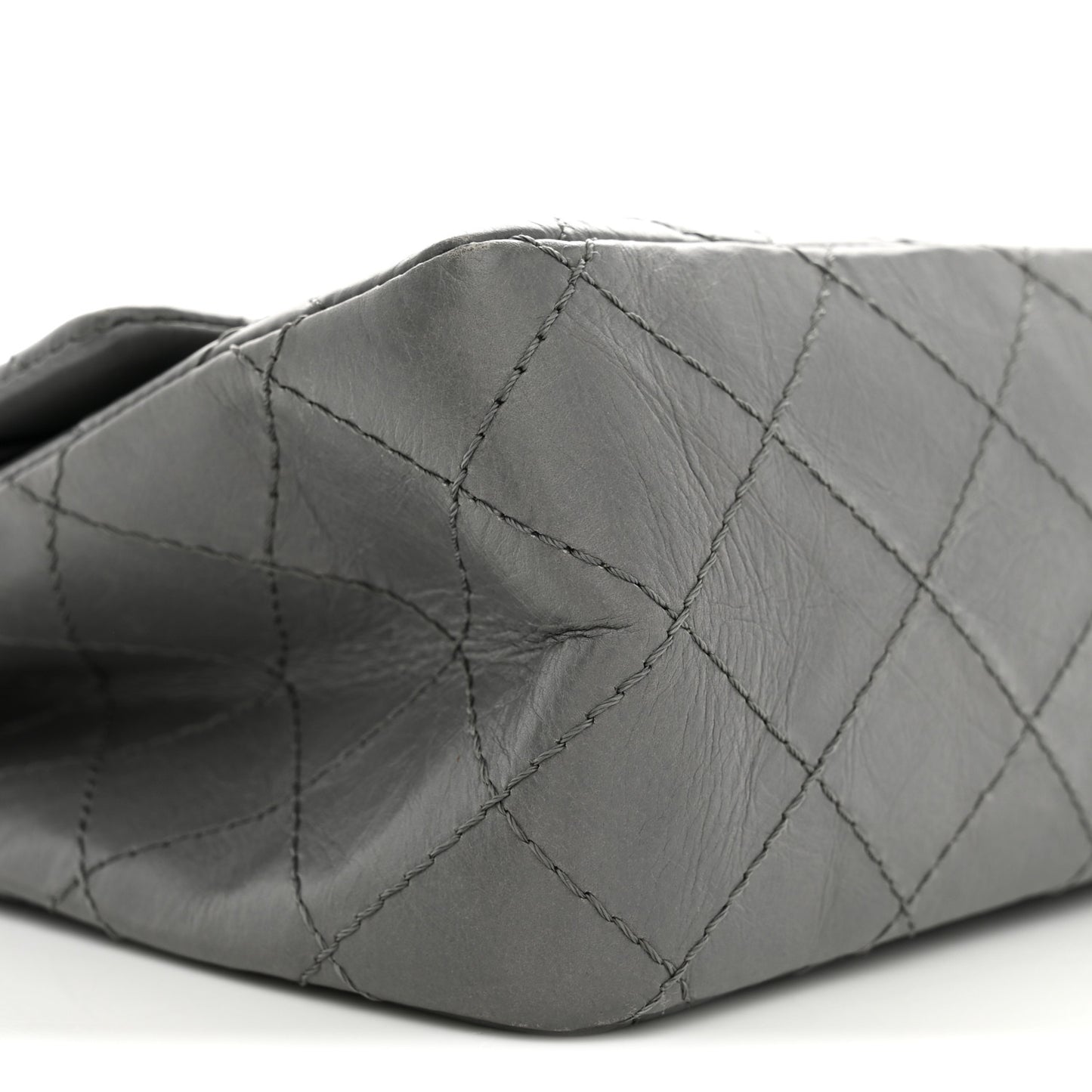 Aged Calfskin Quilted 2.55 Reissue 226 Flap Grey