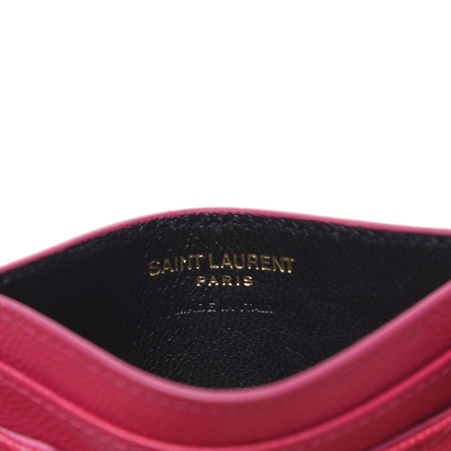 Grain De Poudre Matelasse Chevron Monogram Credit Card Case Fresh Fuxia