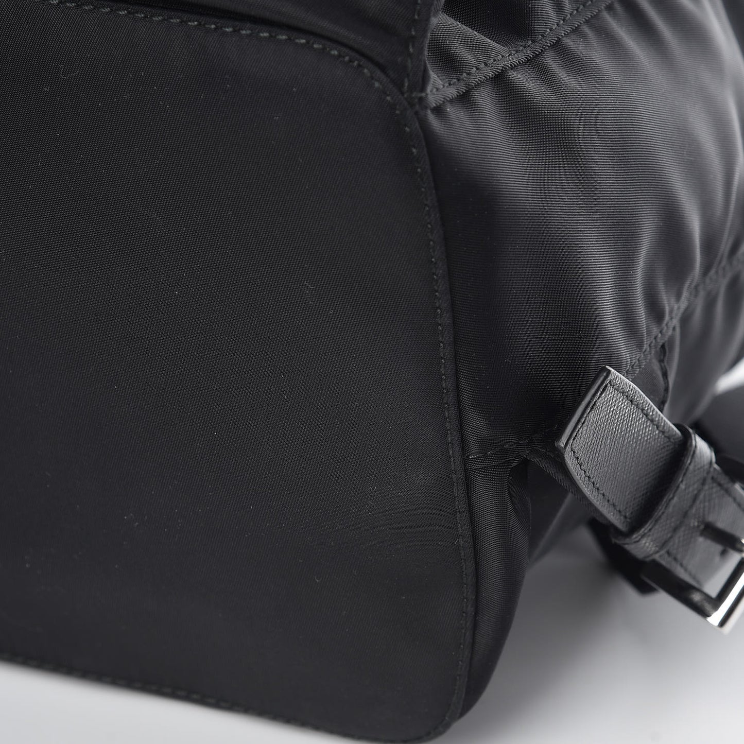 Tessuto Nylon Saffiano Medium Backpack Black