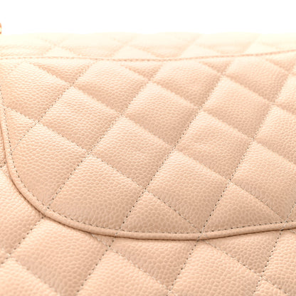 Chanel Caviar Quilted Jumbo Double Flap Beige Clair 11 of 12