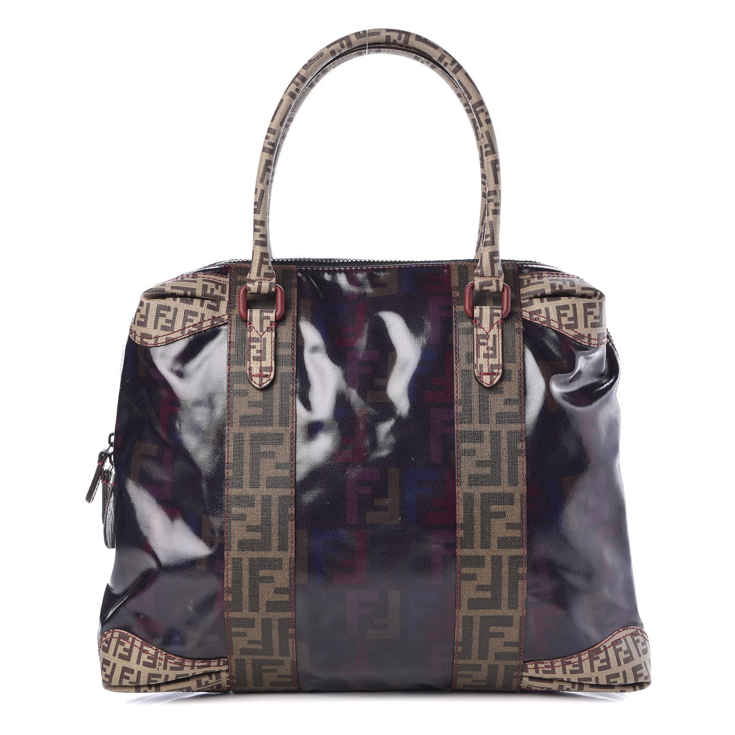 Fendi Zucca Zucchino Spalmati Large Mixed Media B Mix Tote Multicolor Tobacco 1 of 11