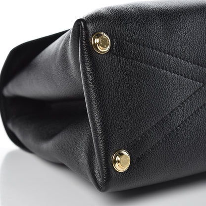 Louis Vuitton Grained Smooth Calfskin Rose Des Vents MM Black 5 of 11