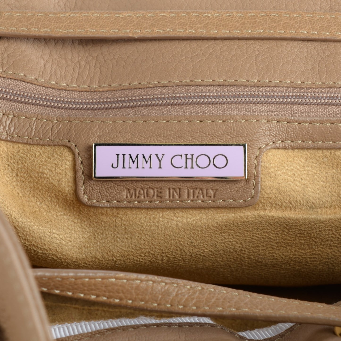 Grainy Calf Large Rosalie Satchel Nude