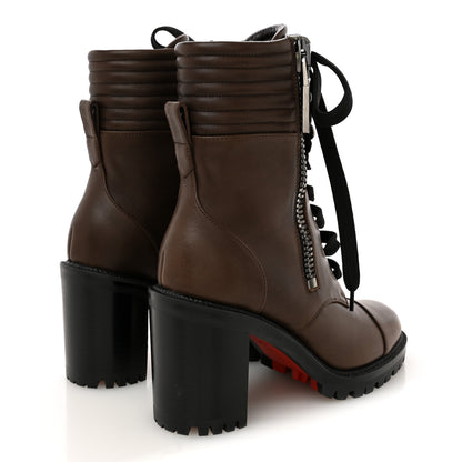 Christian Louboutin En Hiver Mixed Dual-Zip 70 Booties 35 Arabica 5 of 11
