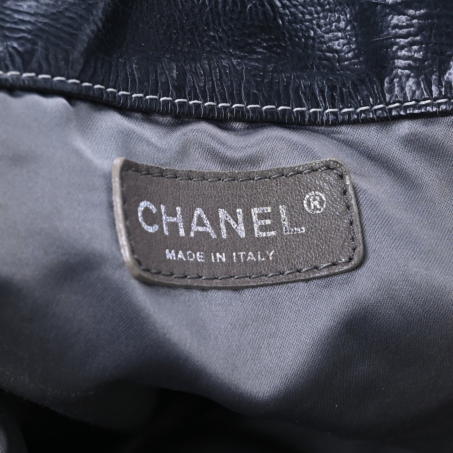 Chanel Vinyl Quilted Melrose Degrade Tote Black 6 of 14