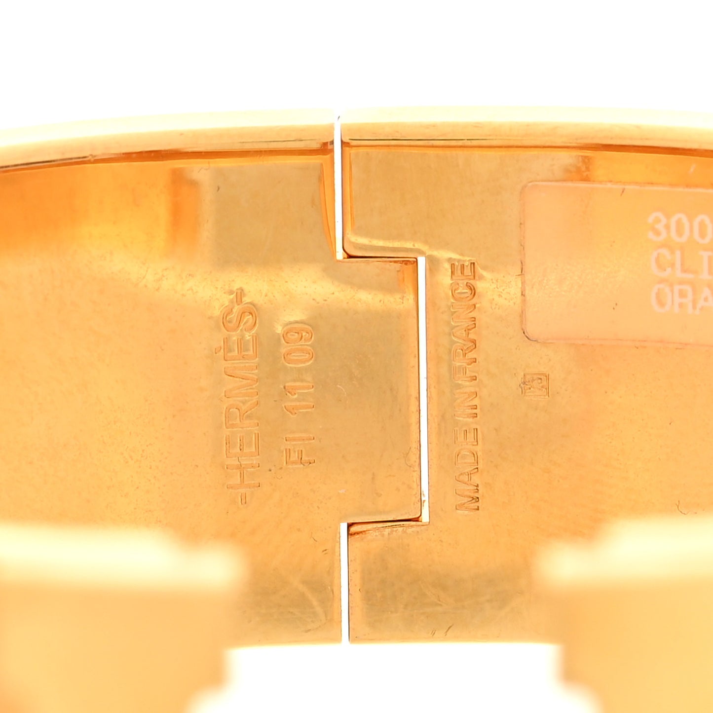 Enamel Wide Clic Clac H Bracelet PM Orange