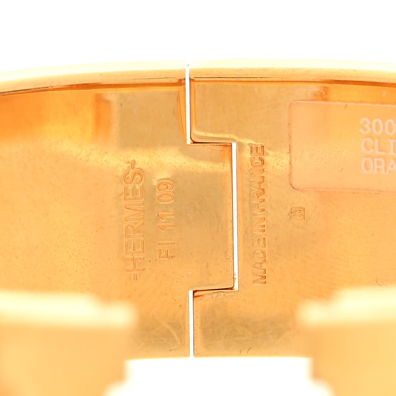 Hermes Enamel Wide Clic Clac H Bracelet PM Orange 4 of 4