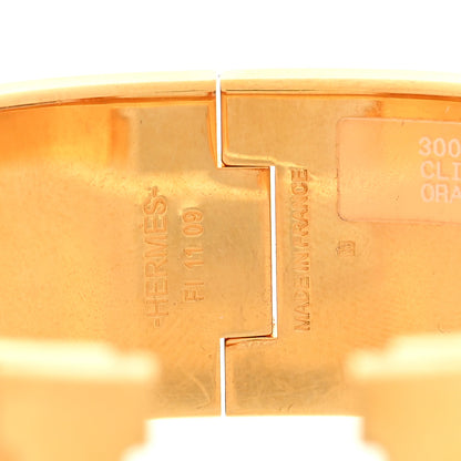 Hermes Enamel Wide Clic Clac H Bracelet PM Orange 4 of 4