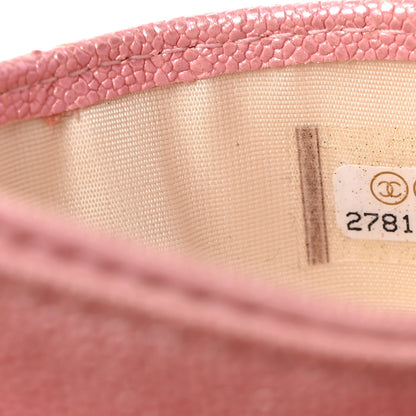 Chanel Iridescent Caviar Quilted Card Holder Pink 8 of 12