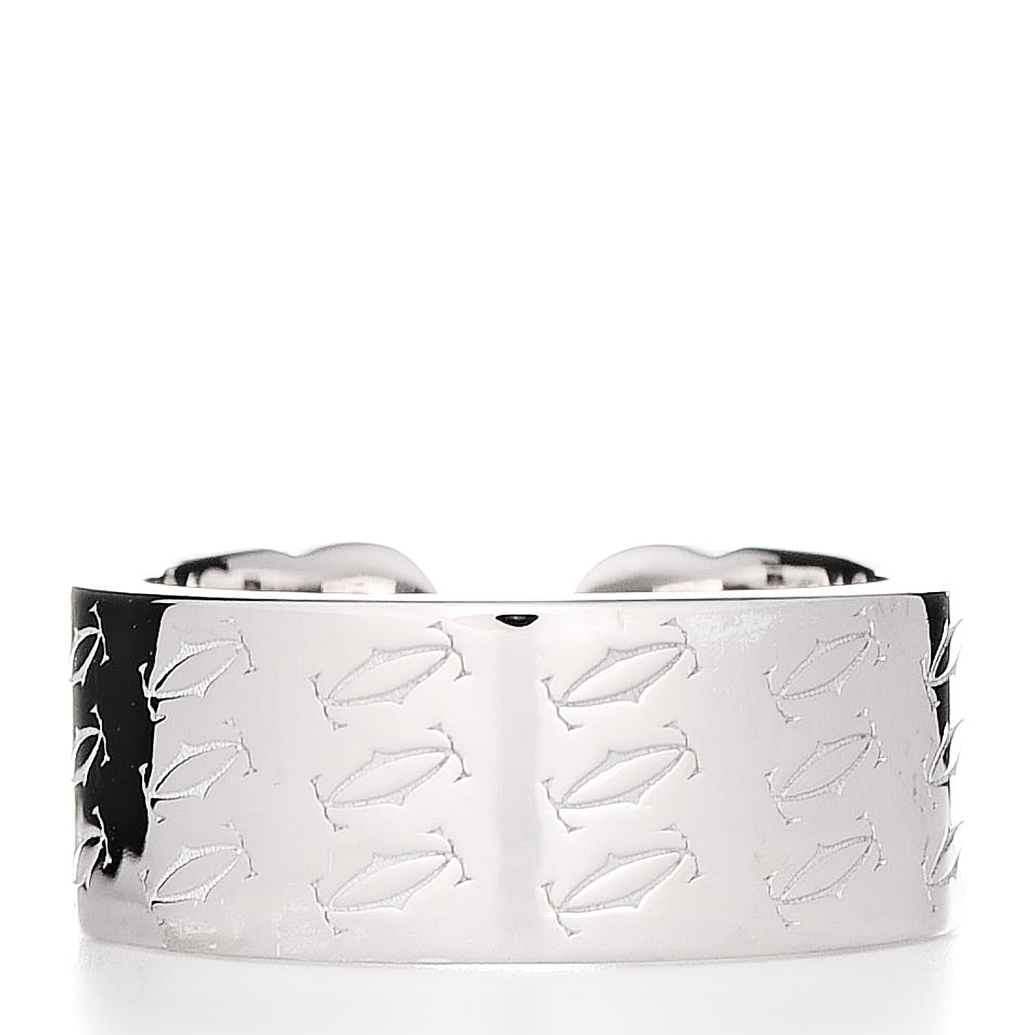 Cartier 18K White Gold C De Christmas Ring 50 5.25 3 of 6