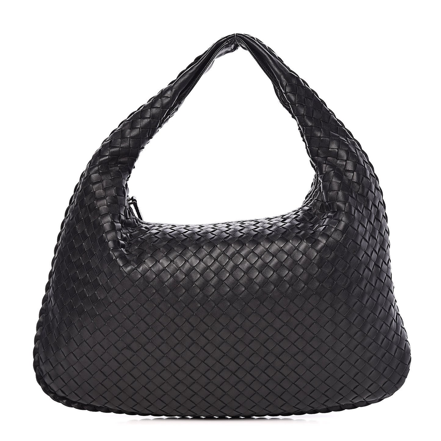 Nappa Intrecciato Medium Veneta Hobo Black