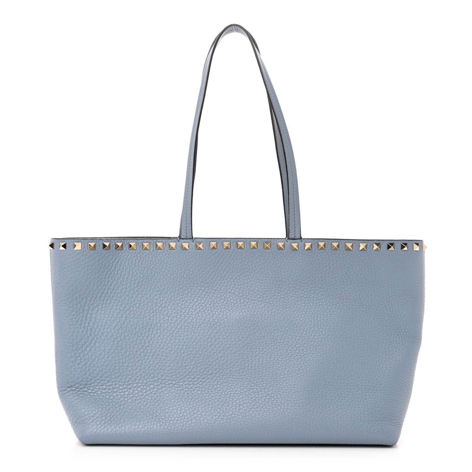 Valentino Garavani Grained Calfskin Small Rockstud Shoulder Tote Niagara 1 of 10