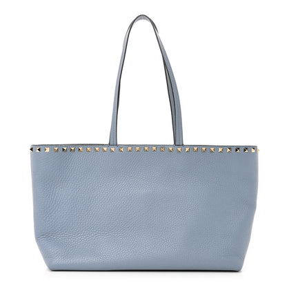 Valentino Garavani Grained Calfskin Small Rockstud Shoulder Tote Niagara 1 of 10