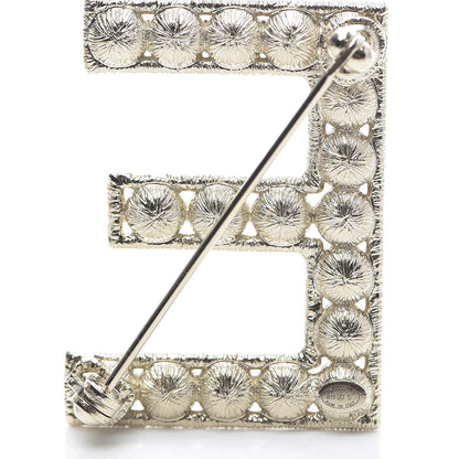 Chanel Crystal Cha-Nel Logo Brooch Set Gold 8 of 10