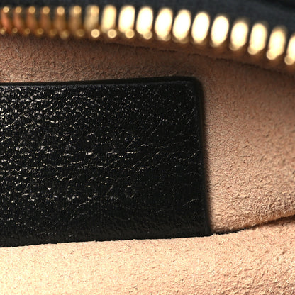 Gucci Monogram Matelasse Diagonal Small GG Marmont Chain Shoulder Bag Beige Black 7 of 9