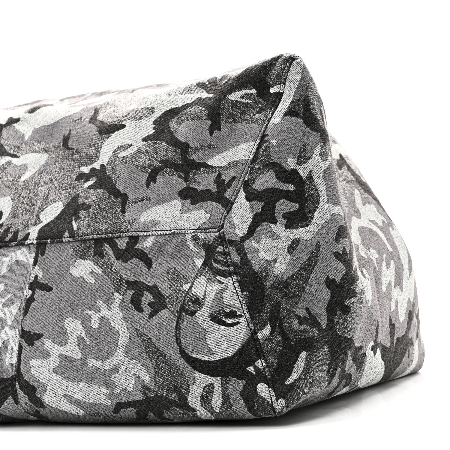 Marc Jacobs Denim Camo XL The Sack Bag Grey 10 of 10