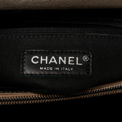 Chanel Metallic Goatskin Quilted Small City Rock Shopping Tote Silver 6 of 11