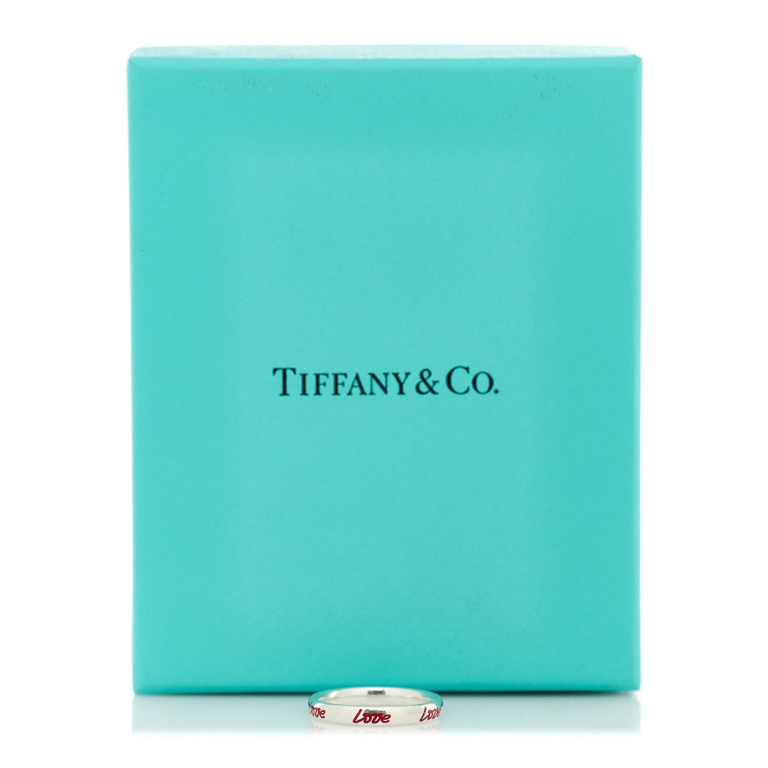 Tiffany Sterling Silver Enamel Paloma Picasso Love Band Ring 53 6.5 Red 6 of 6