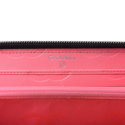 Chanel Calfskin Quilted Cambon Large Gusset Zip Around Wallet Black 8 of 10