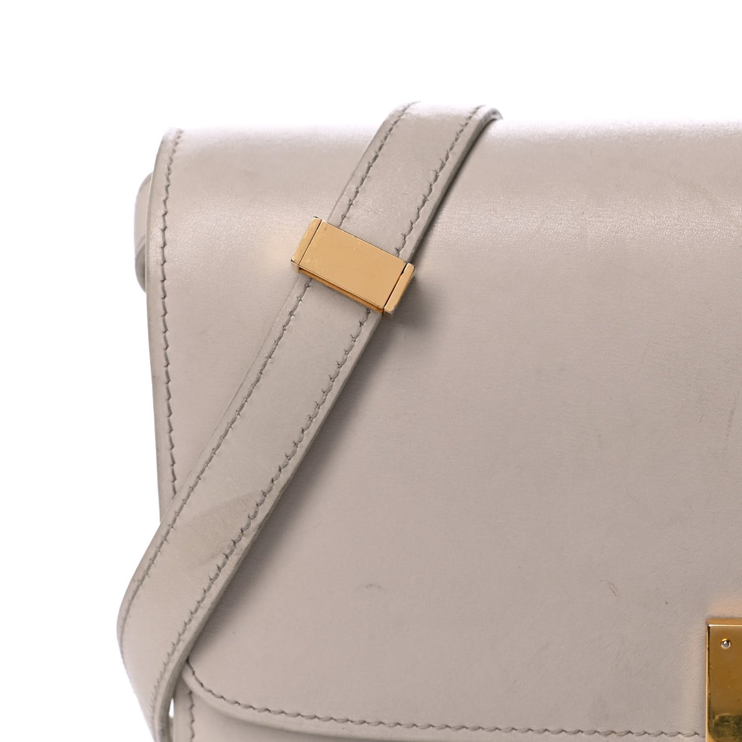 Calfskin Medium Classic Box Flap Bag Clay