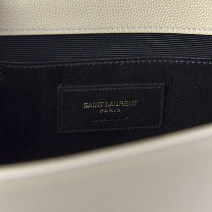 Saint Laurent Grain De Poudre Medium Monogram Kate Satchel Nude Powder 6 of 10