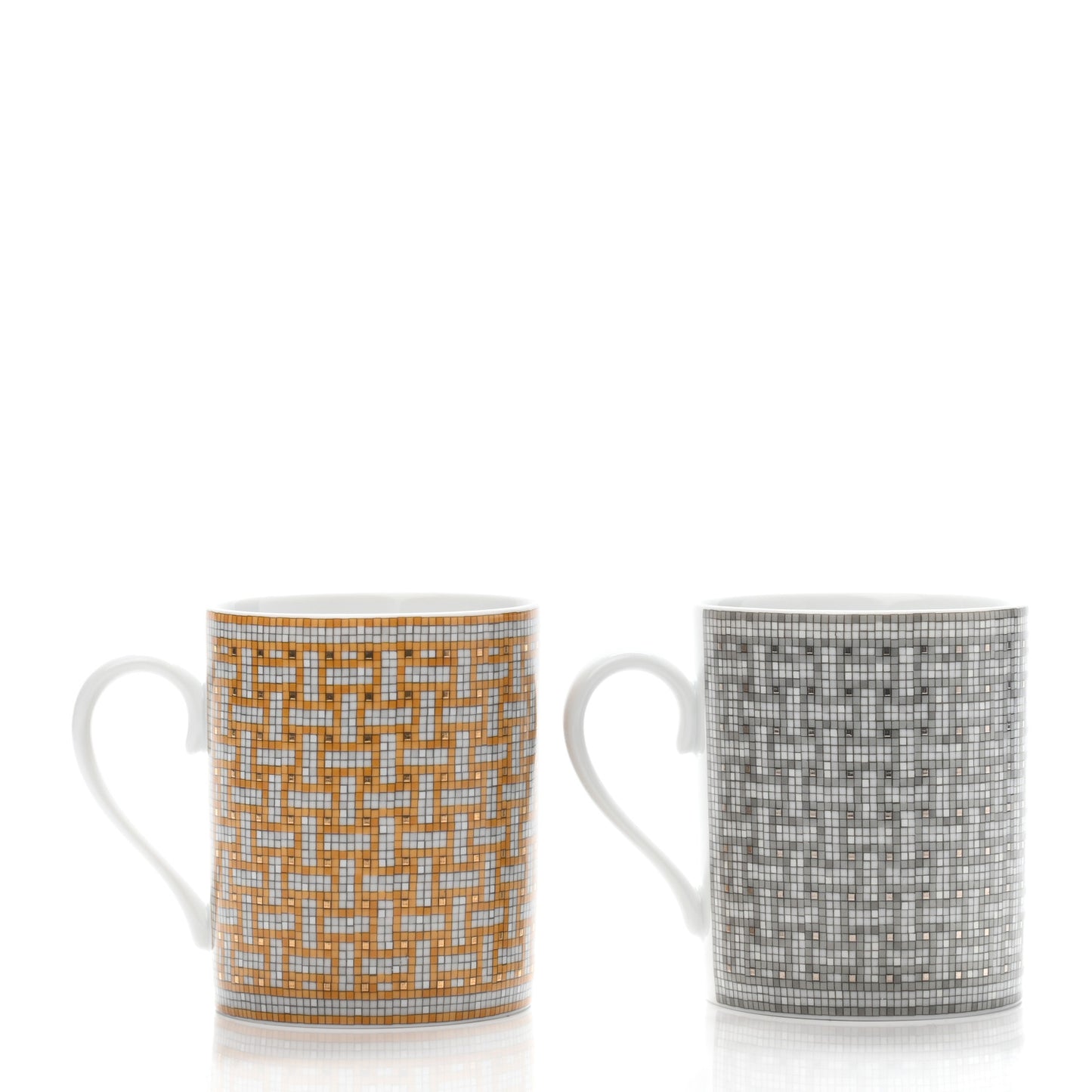 Porcelain Mosaique Au 24 Gold Platine Mug Set of 2