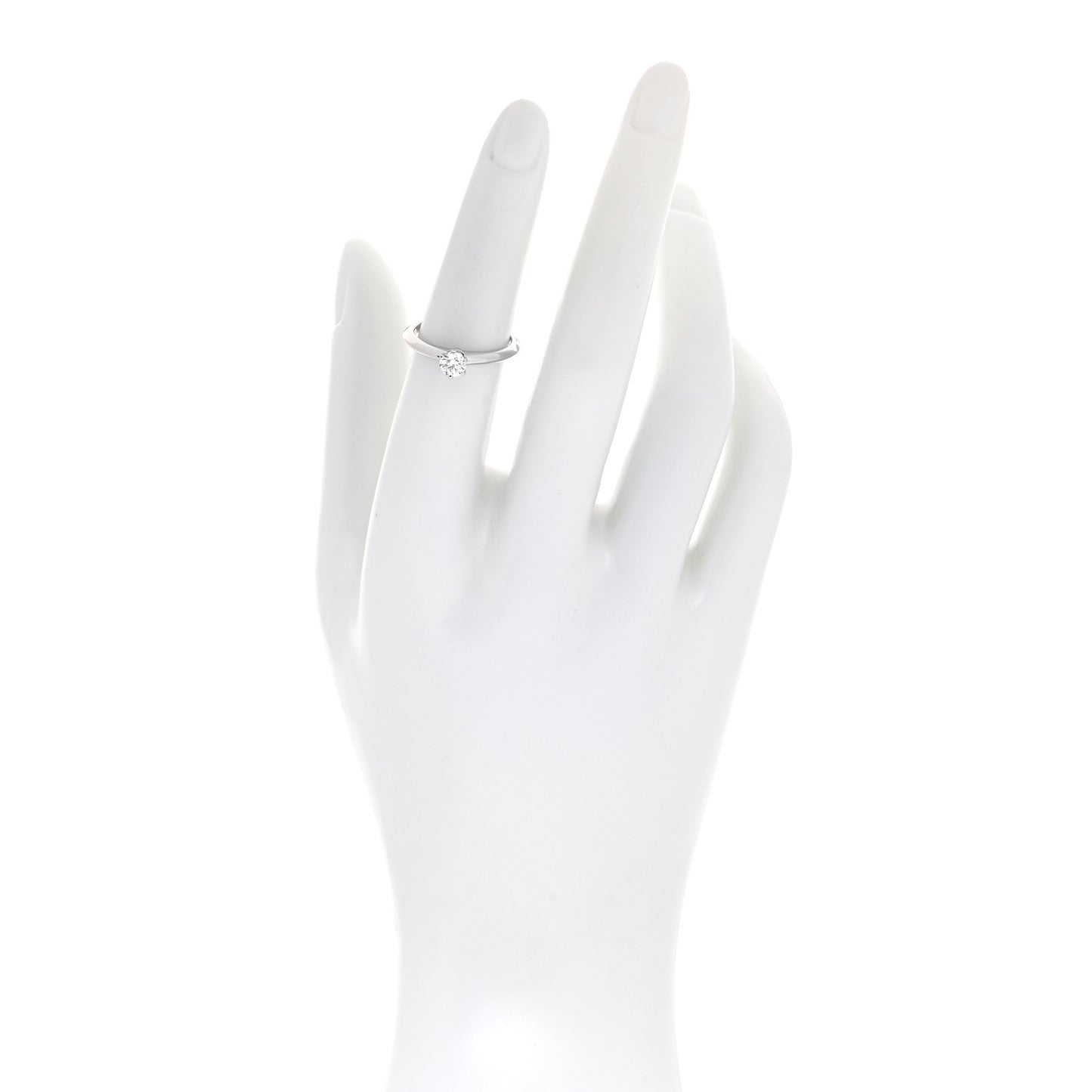 Platinum Diamond .31ct Solitaire Engagement Ring 51 5.75