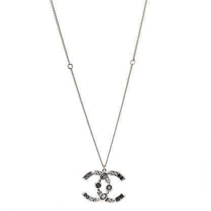 Chanel Baguette Crystal CC Necklace Light Gold 1 of 5