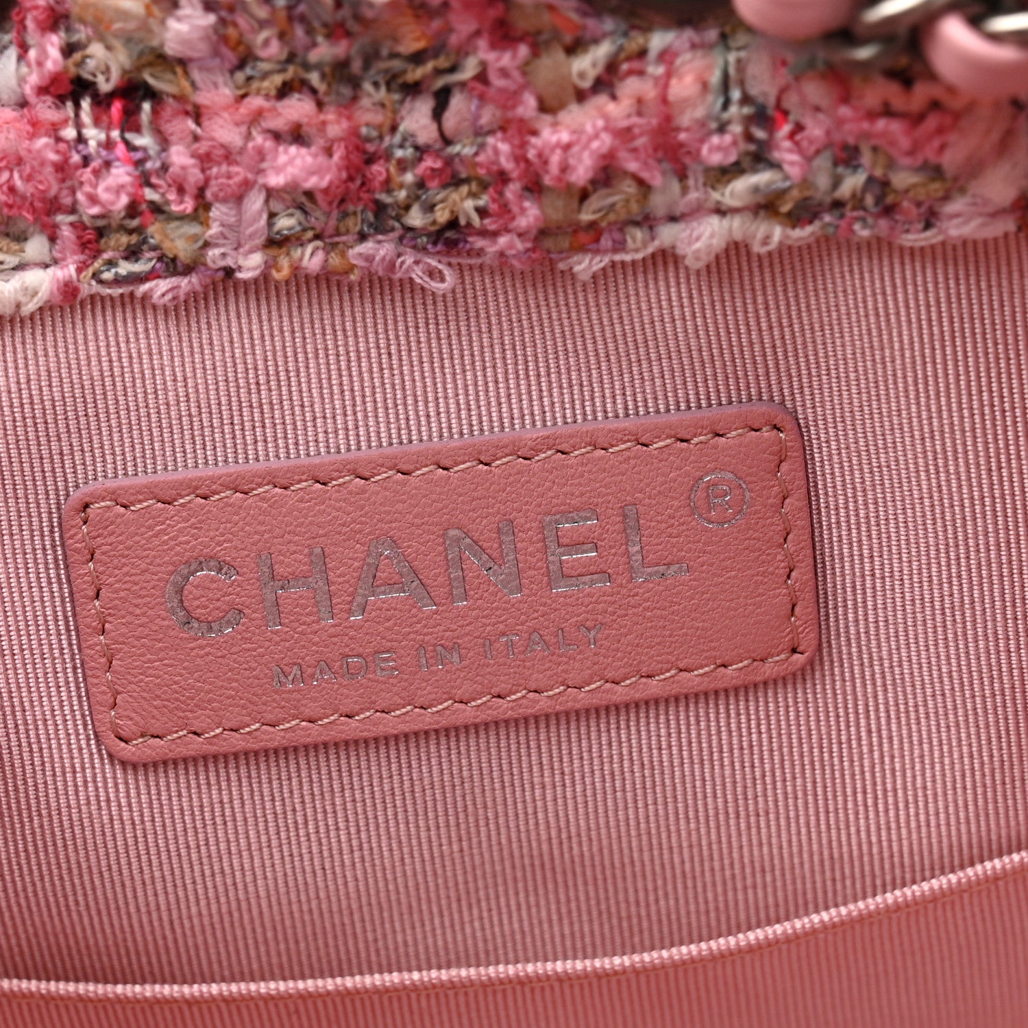 Chanel Tweed Calfskin Quilted Gabrielle Backpack Pink 6 of 11