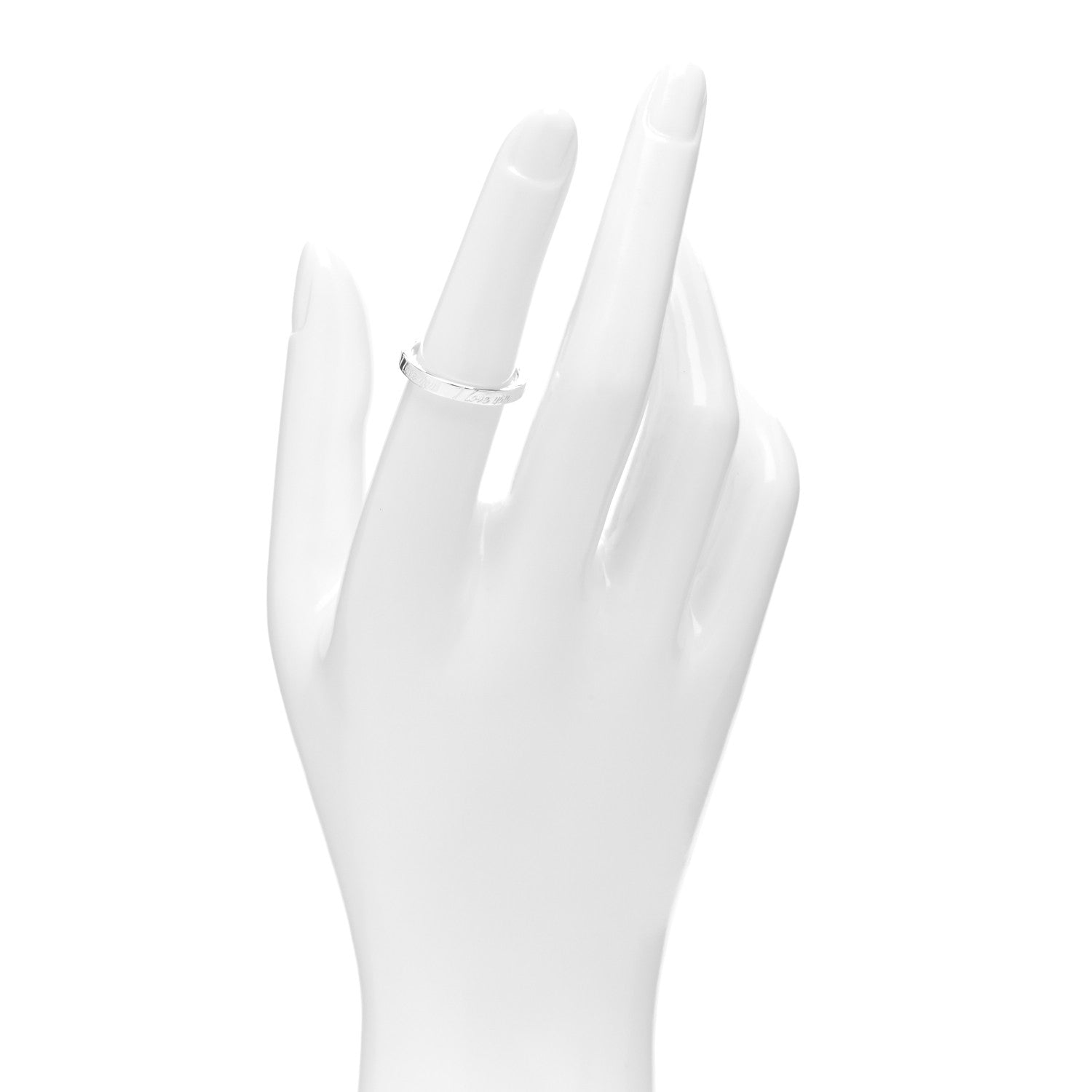 Tiffany Sterling Silver I Love You Band Ring 51 5.75 2 of 4
