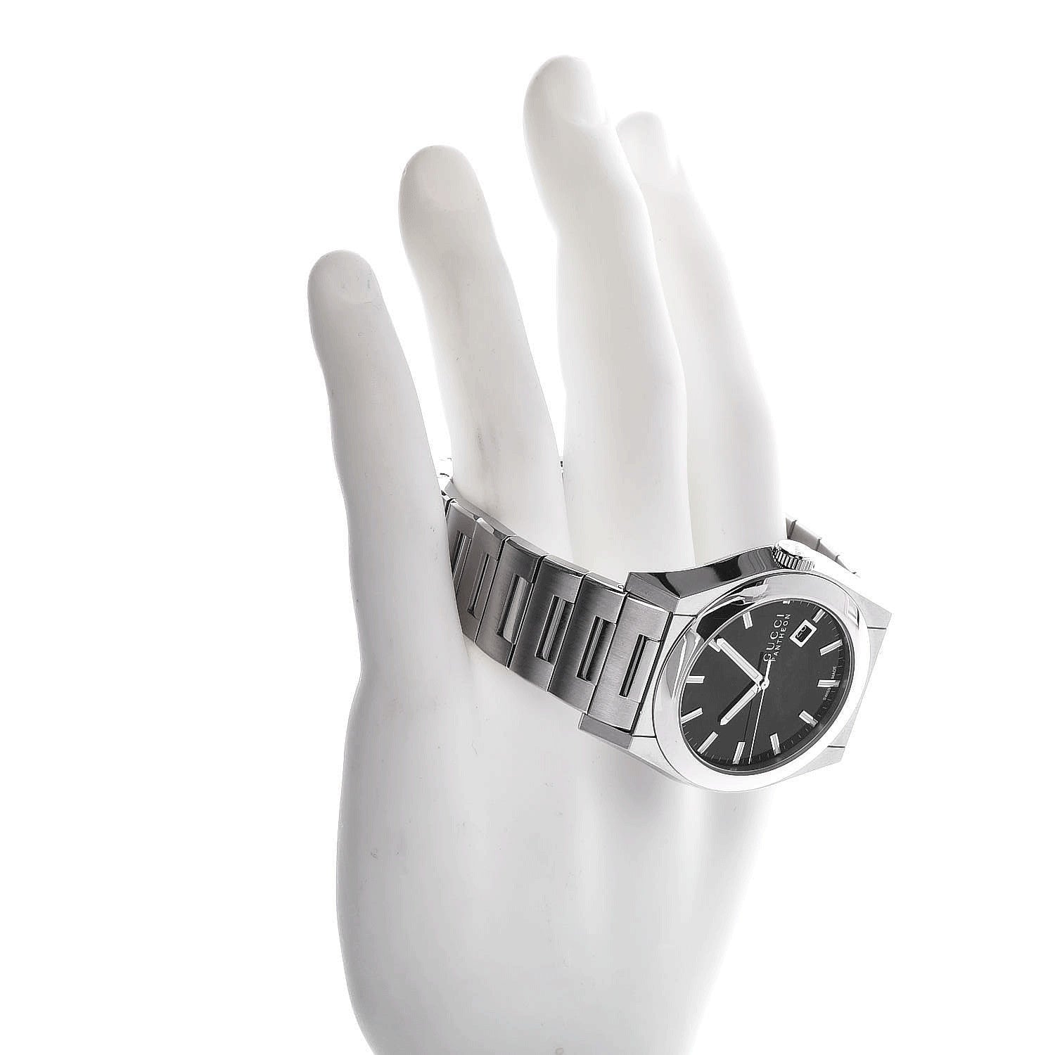 Gucci Stainless Steel 44mm Pantheon Quartz Watch Black 2 of 7