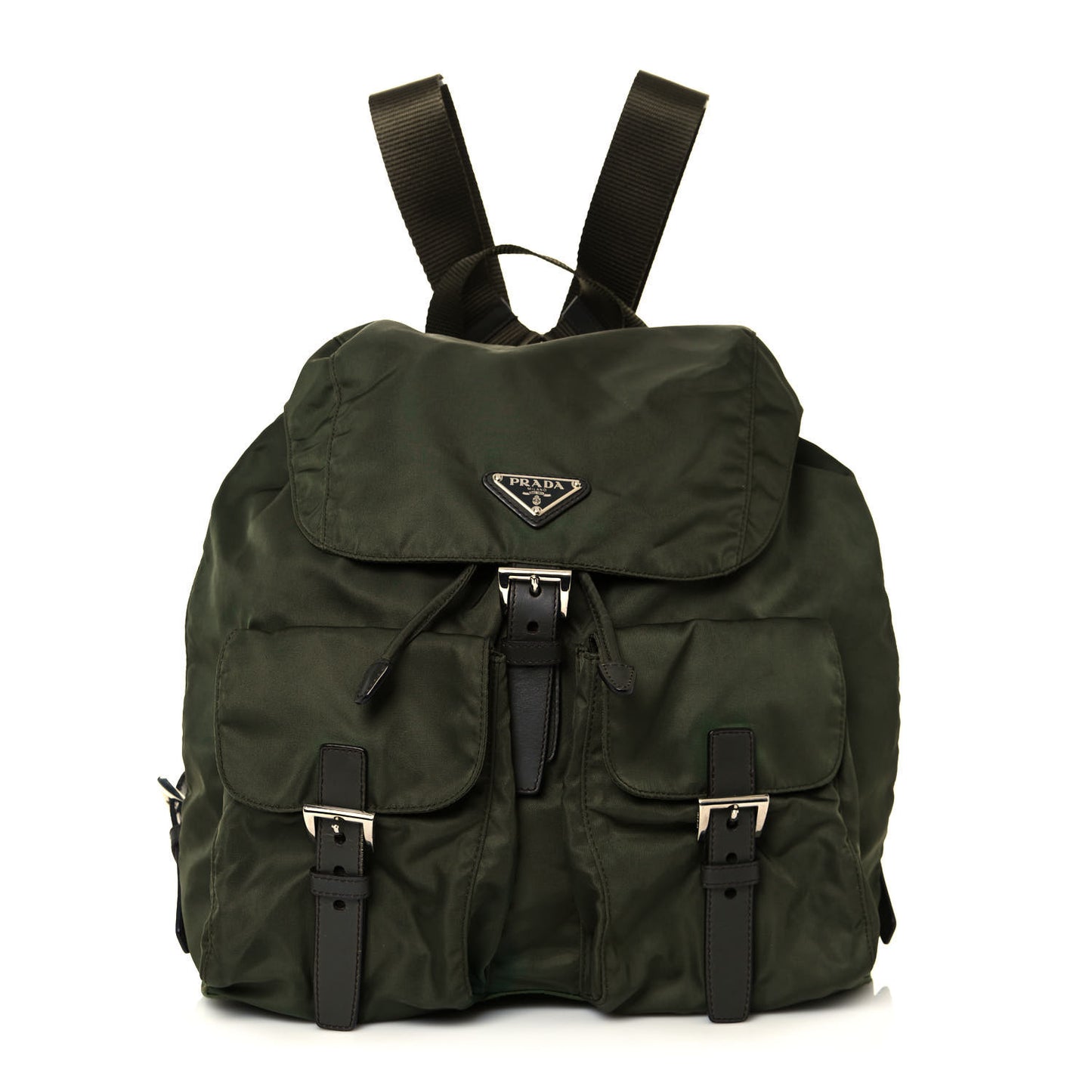 Nylon Vela Large Backpack Ebano