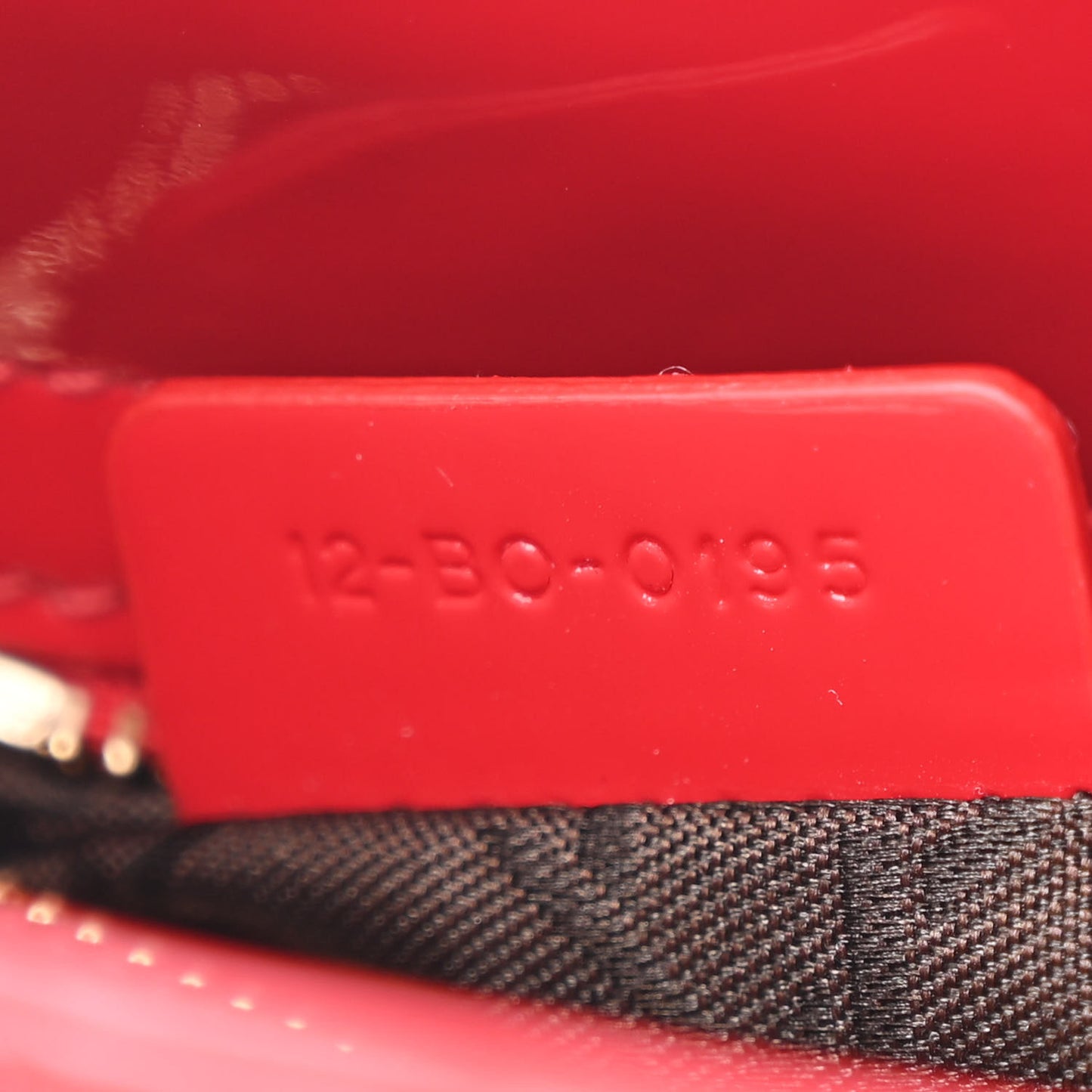 Patent Cannage Mini Lady Dior Red