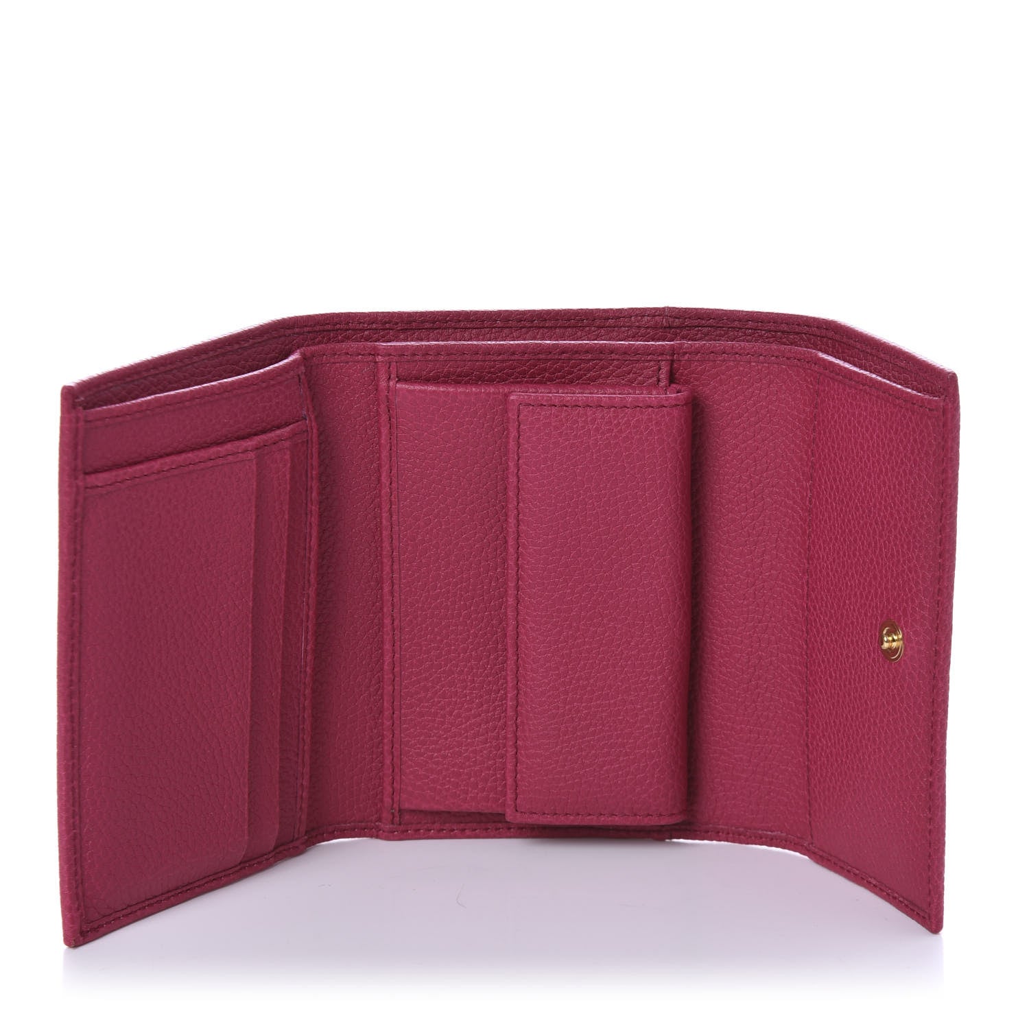 Dolce & Gabbana Pebbled Calfskin French Flap Wallet Fuxia 5 of 7